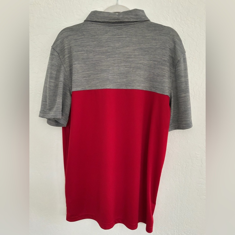 Oklahoma Sooners Polo Shirt Men’s Large Gray Red Fanatics NCAA Performance - Picture 3 of 6